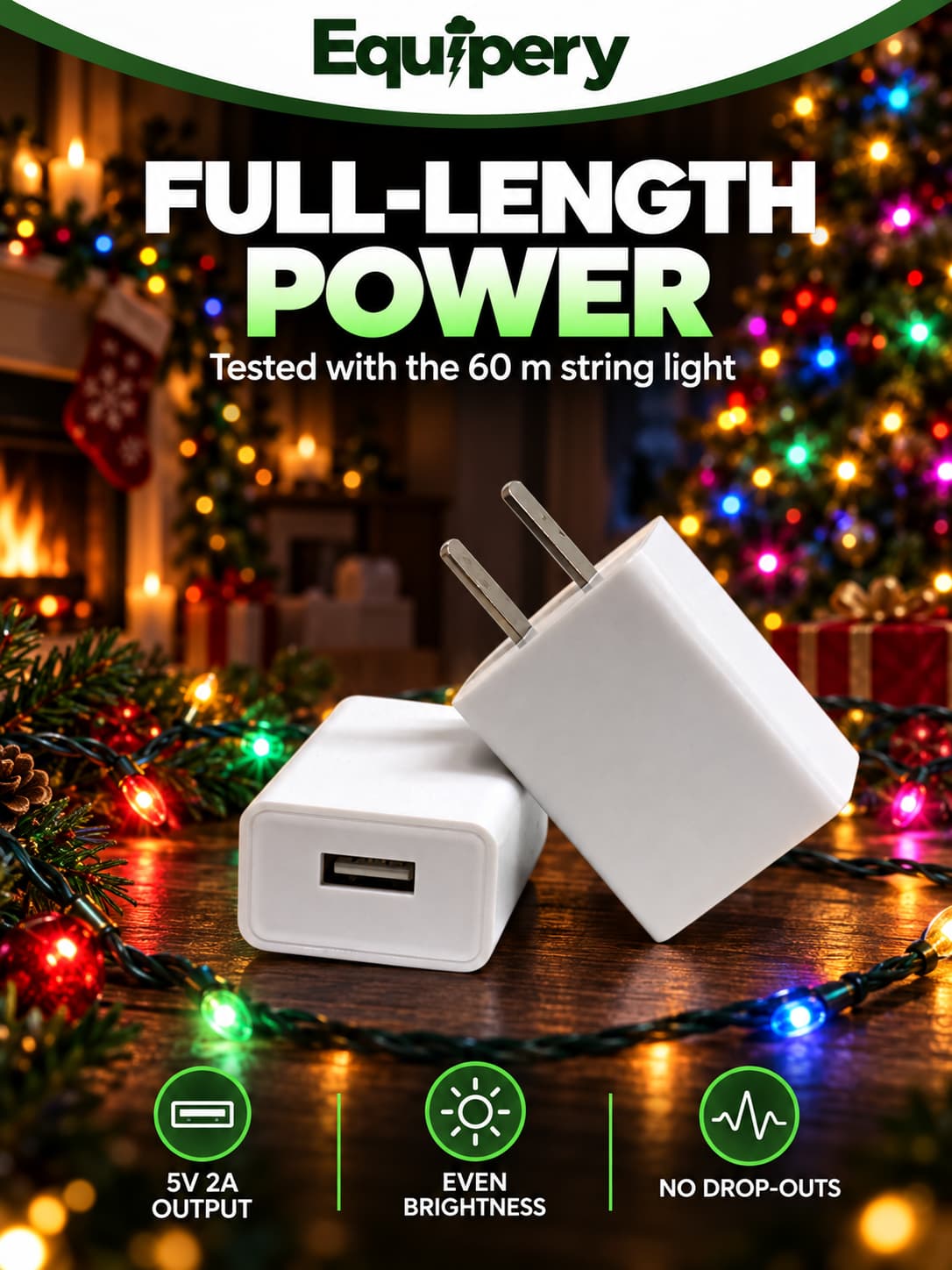 Equipery 5V 2A USB Power Adapter