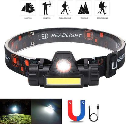 Lampada frontale LED ricaricabile Equipery