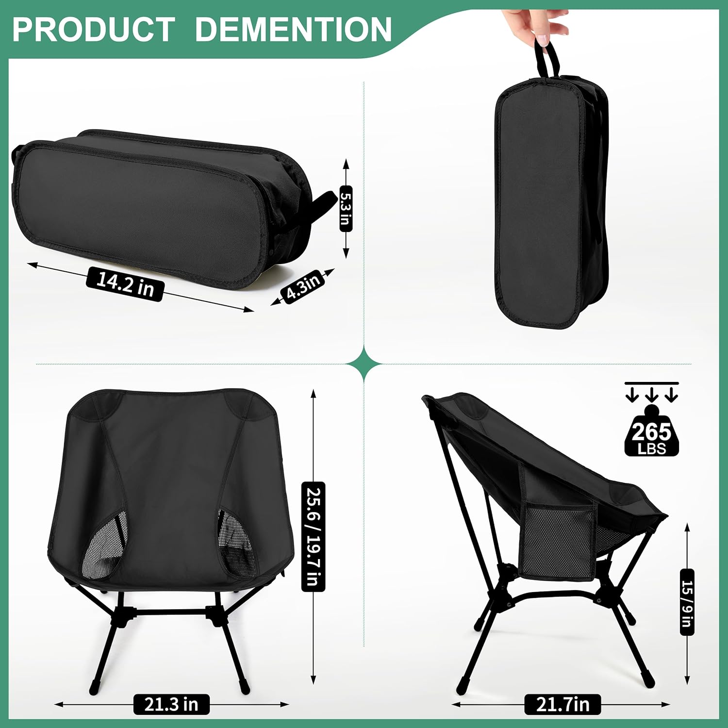 Lightweight Adjustable Camping Chair