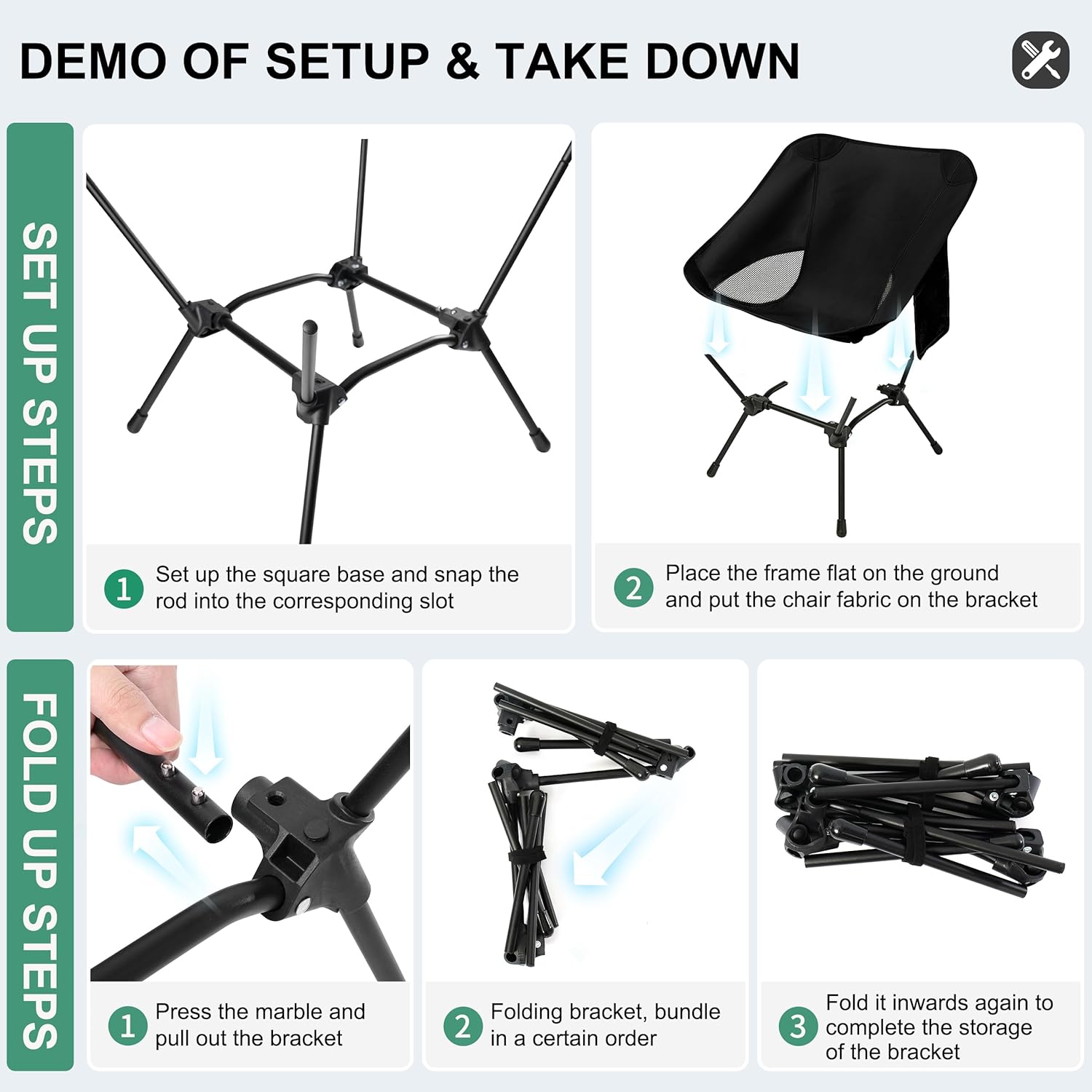 Lightweight Adjustable Camping Chair