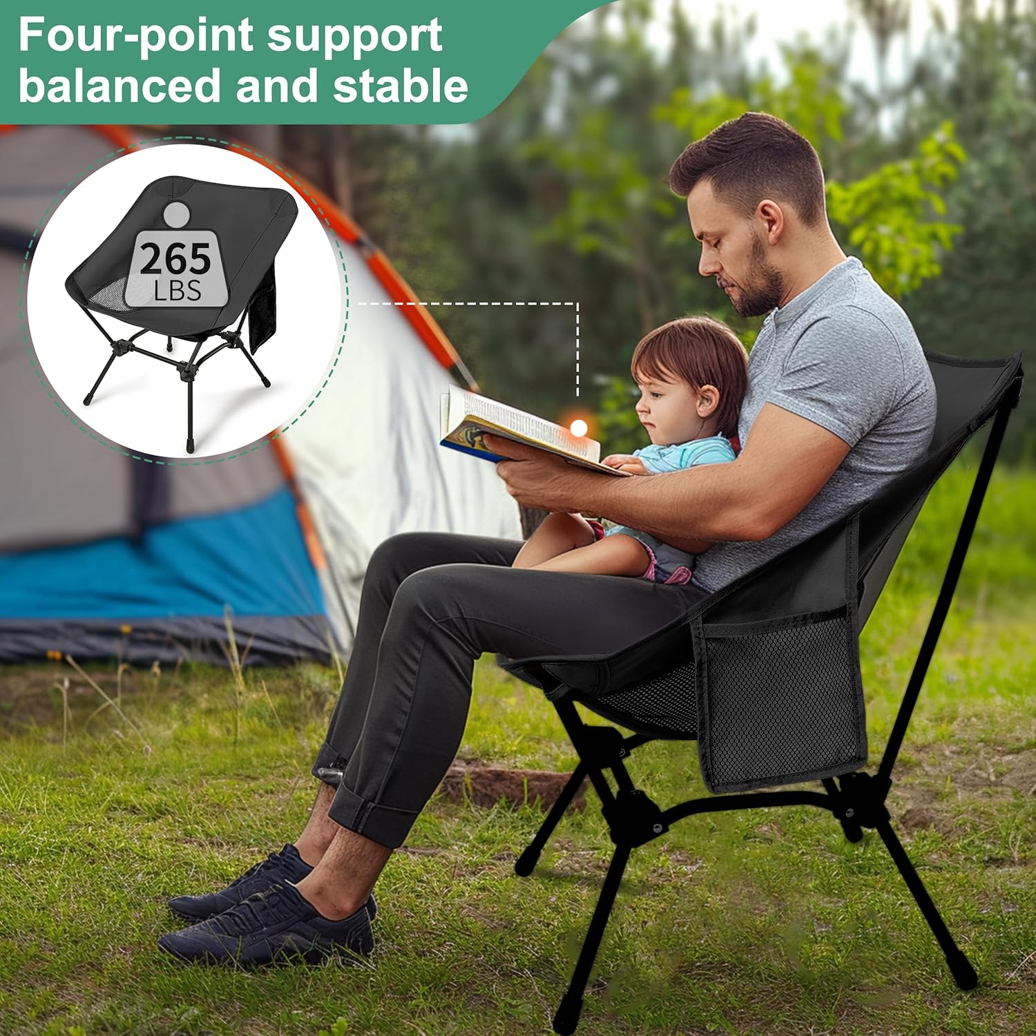 Lightweight Adjustable Camping Chair