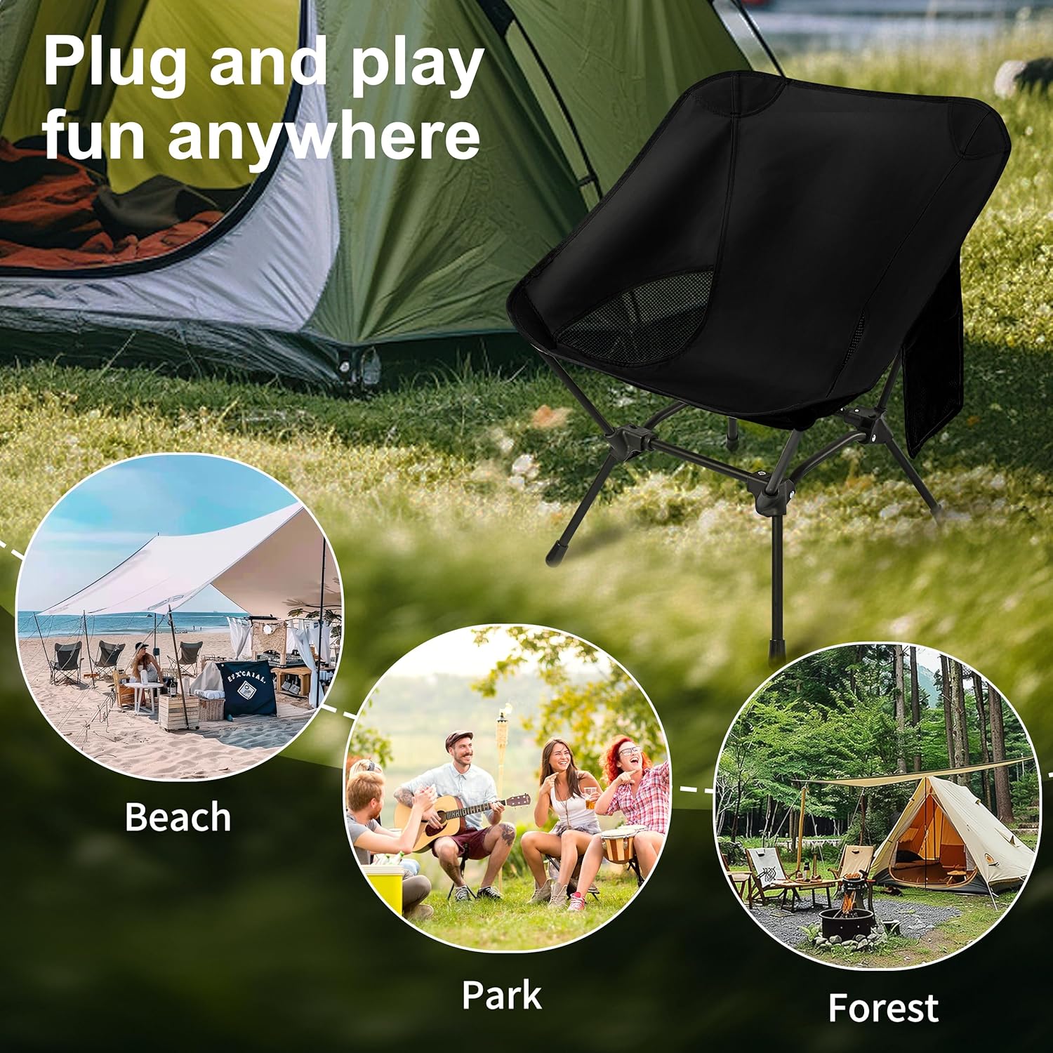 Lightweight Adjustable Camping Chair