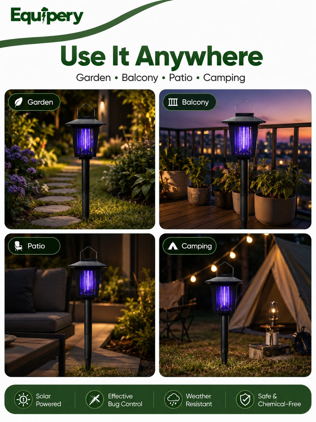Equipery Solar Bug Zapper