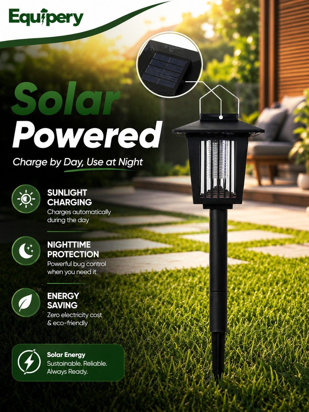 Equipery Solar Bug Zapper