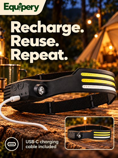USB-C rechargeable headlamp